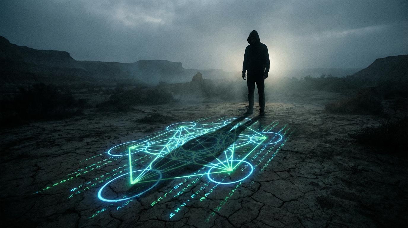 Shadow reveal sacred geometry and matrix code